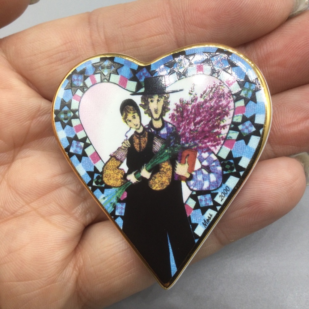 P. Buckley Moss Stars of Love Pin Brooch Pendant